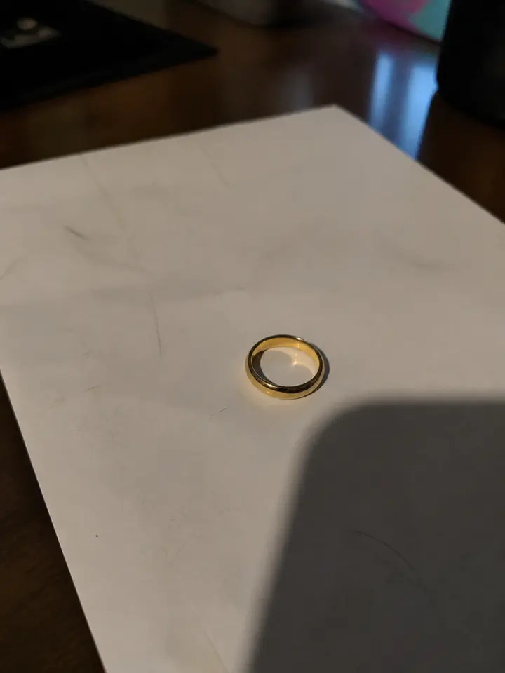 Casual source photo of a gold ring